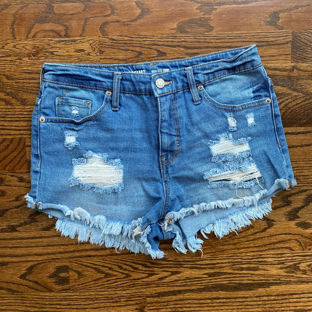 Women’s distressed cut-off jean shorts